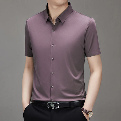 Men’s Ultra Stretch Short Sleeve Shirt – Breathable Business Casual