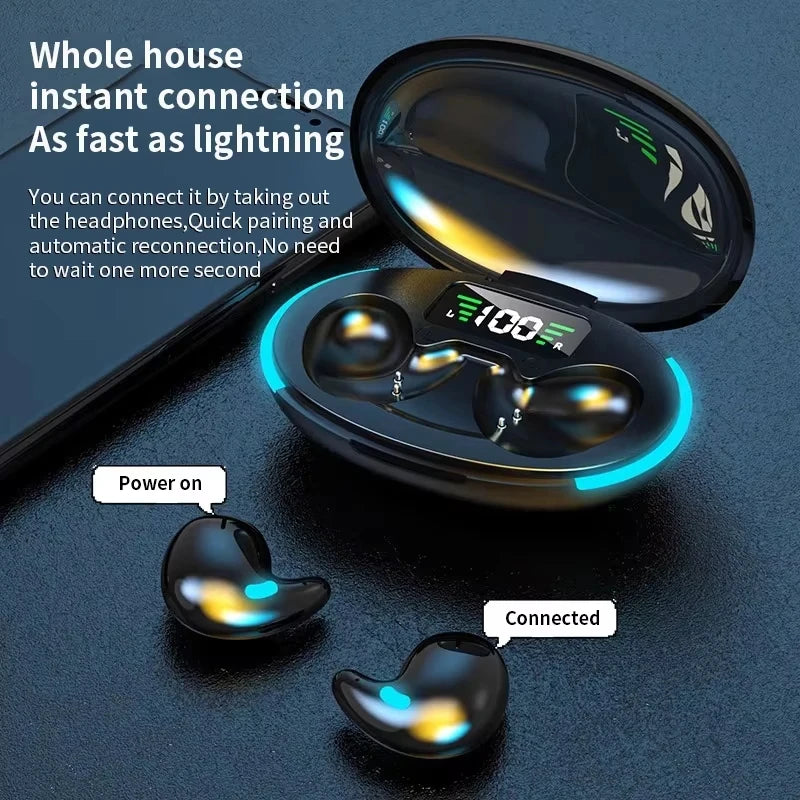 Mini Wireless X55 In-Ear Sleep Bluetooth Earphones TWS Invisible Stereo Headphones with Microphone for HD Calls Headset