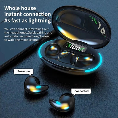 Mini Wireless X55 In-Ear Sleep Bluetooth Earphones TWS Invisible Stereo Headphones with Microphone for HD Calls Headset