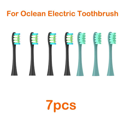 Brush Heads For Oclean Flow/X/ X PRO/ Z1/ F1/ One/ Air 2 /SE Soft Sonic Toothbrush Vacuum DuPont Bristle 7pcs Replacement Heads
