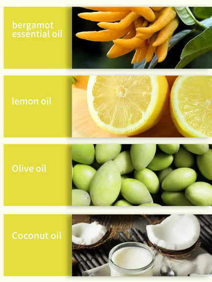 J+60g Nature Plant Lemon Solid Shampoo Refreshing Oil Control Shampoo Bar Extraction Dandruff Shampoo Vegan Soap