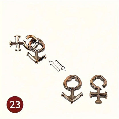 A classic intellectual metal puzzle toy, a difficult educational game toy for Christmas, Thanksgiving and birthday gifts