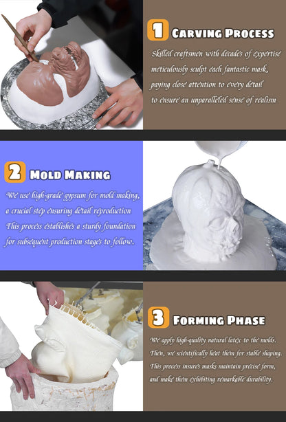 [Glasses + Mask] Popular Bearded Santa Claus Mask, Party Pranks and Funny, Natural Latex Material, Restores Details, Detailed Technology, Hand-Painted, Role-Playing, Masquerade