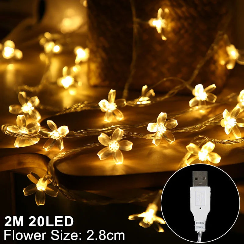 Snowflake LED Light Christmas Decorations For Home Hanging Garland Christmas Tree Decor Ornament 2025 Navidad Xmas Gift New Year