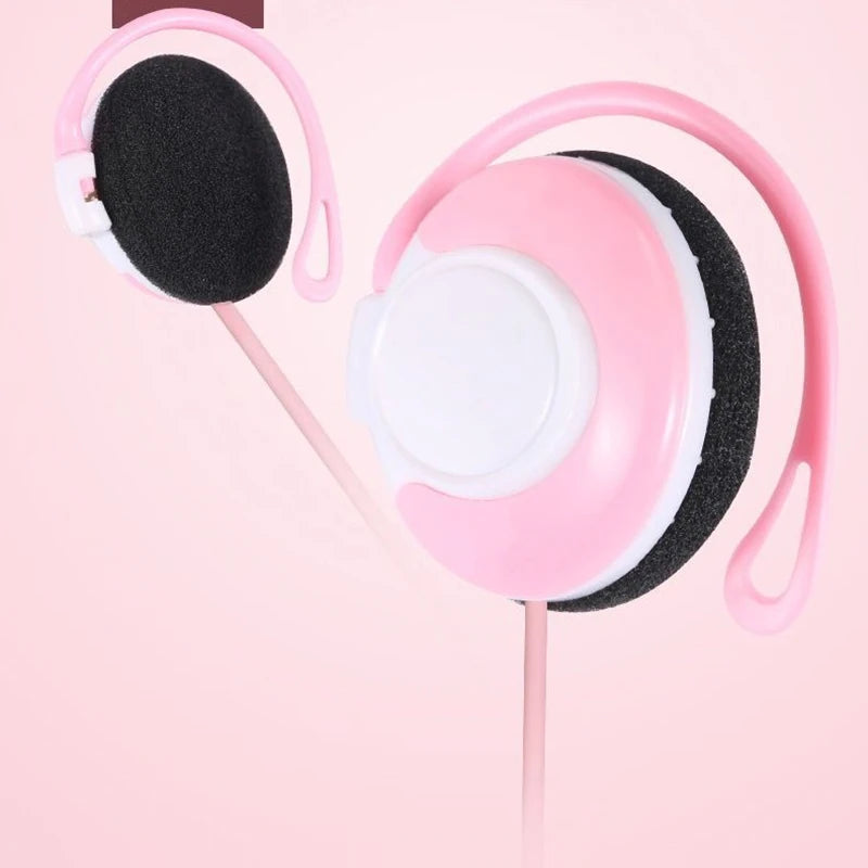 Wired Headphones Stereo 3.5MM Ear Hook Music Game Earphone With Mic For Mobile Phone PC Laptop Mp3 Mp4 Wired Headset