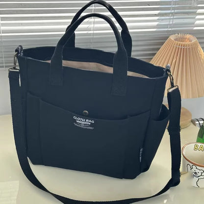 Canvas Laptop Tote Bag – Large Capacity Crossbody for Women & Students