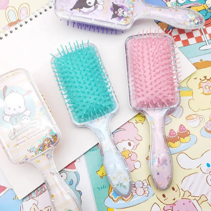 Kawaii Air Cushion Comb SanrioMy Melody Kuromi Cute Portable Massage Comb Cartoon Animation Girls Cute Comb Student Gift