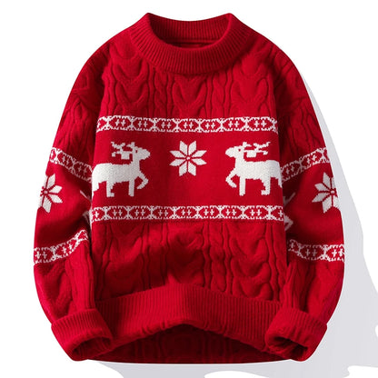 Winter Luxury Cashmere Sweater 2024 New Fall Men Thick Warm Mens Sweaters With Deer Korean Harajuku Christmas Jumper