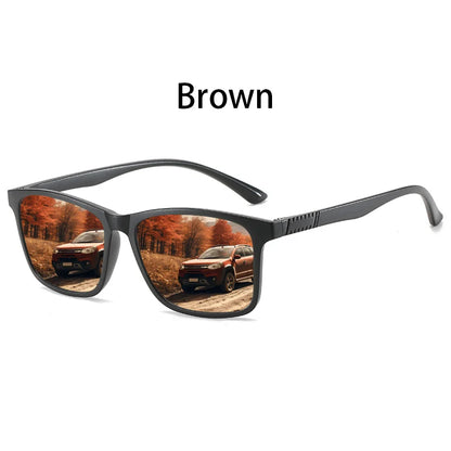 6 PCS Fashion Vintage Check Square Sunglasses Men Women Fishing Driving Luxury Brand Designer Sun Glasses Retro UV400 Eyewear