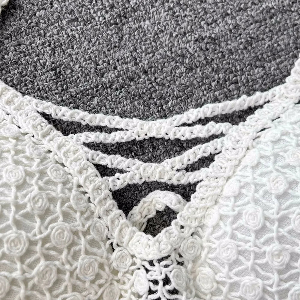 SINGREINY Knit Two Piece Sets Women Summer Vacation Backless Camisole Elastic Waist Shorts Hollow Out Y2K Beach Style Suits