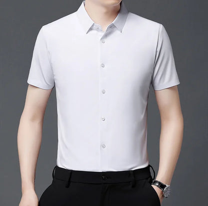 Men’s Ultra Stretch Short Sleeve Shirt – Breathable Business Casual
