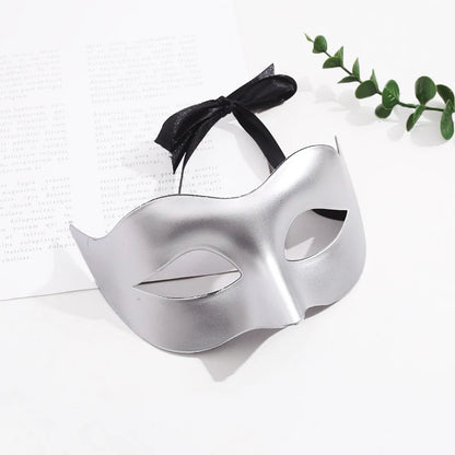 Women Man Sexy Gentleman Masquerade Mask Prom Mask Halloween Party Props Black White Retro Mask Plastic Half Face Cosplay Mask