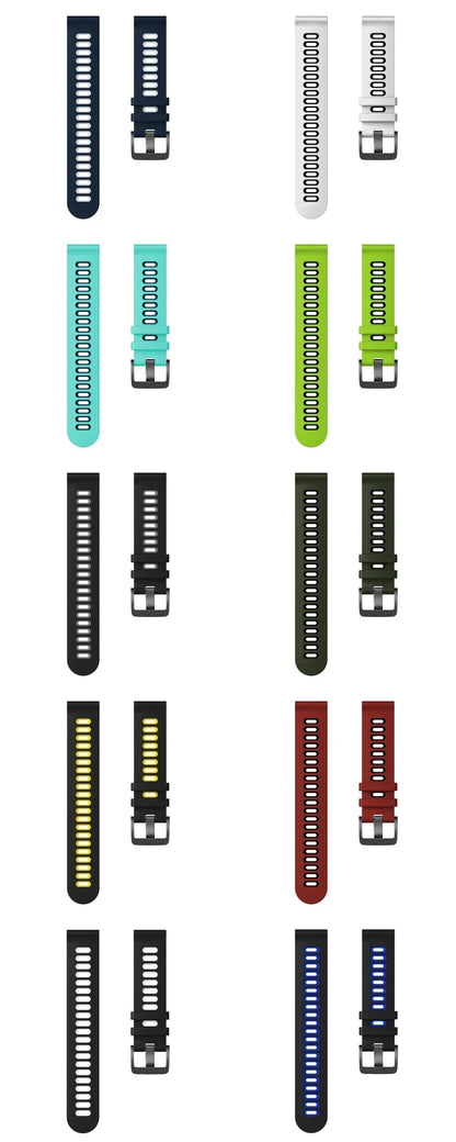 20mm/22mm Silicone Soft Strap For Garmin Active/Vivoactive 6 5/Venu 3 Sq/Forerunner 570 165 265 Band For Amazfit/HUAWEI Bracelet