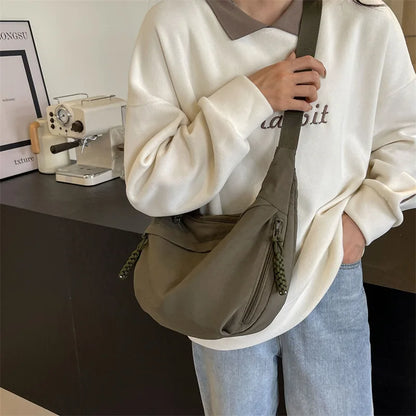 High-Capacity Nylon Crossbody Shoulder Bag for Women