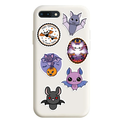 50PCS Halloween Purple Bat Stickers Streetwear Laptop Happy Halloween Elements Harajuku Wall Bar Fashion Living Room Sticker
