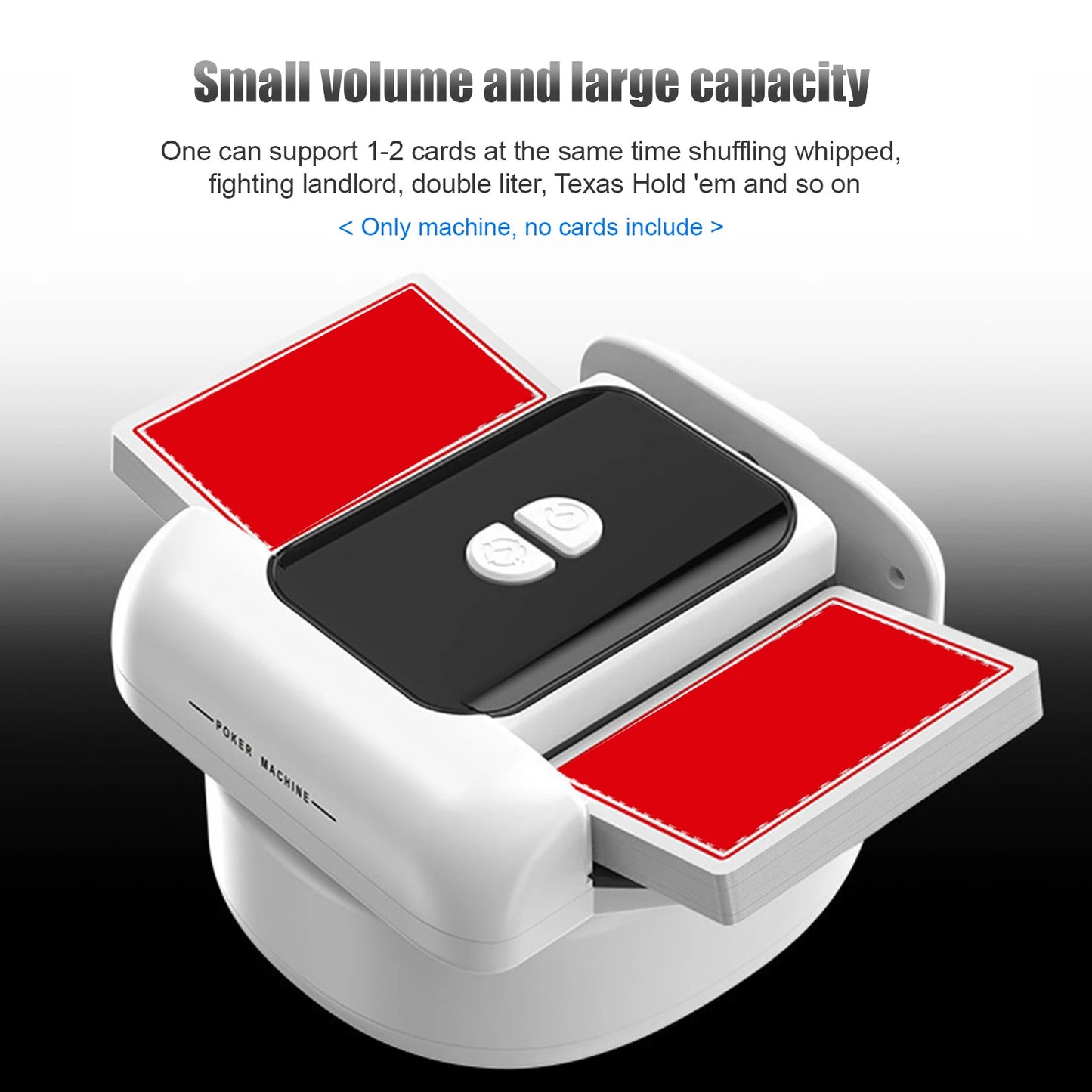 2 Deck Automatic Card Shuffler Card Dealer Machine Electric Casino Card Shuffler Cordless Poker Machine Card Dealer Rechargeable