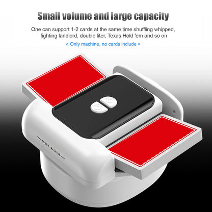 2 Deck Automatic Card Shuffler Card Dealer Machine Electric Casino Card Shuffler Cordless Poker Machine Card Dealer Rechargeable