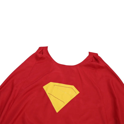 Hero Zentai Man Clark Kent Disguise Super High Quality Halloween Cosplay Costume Bodysuit with Red Cloak 3D Printed Kent Outfit