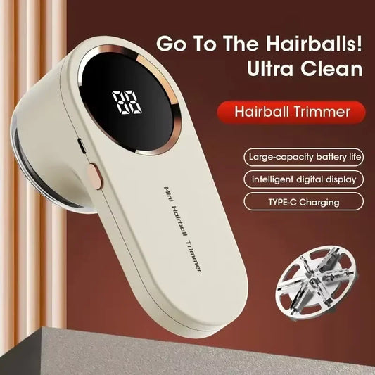 Electric Lint Remover Electric Pellet Fluff Remover Digital Display Debobbler Clothes Shaver Multifunction for Clothes Sweater