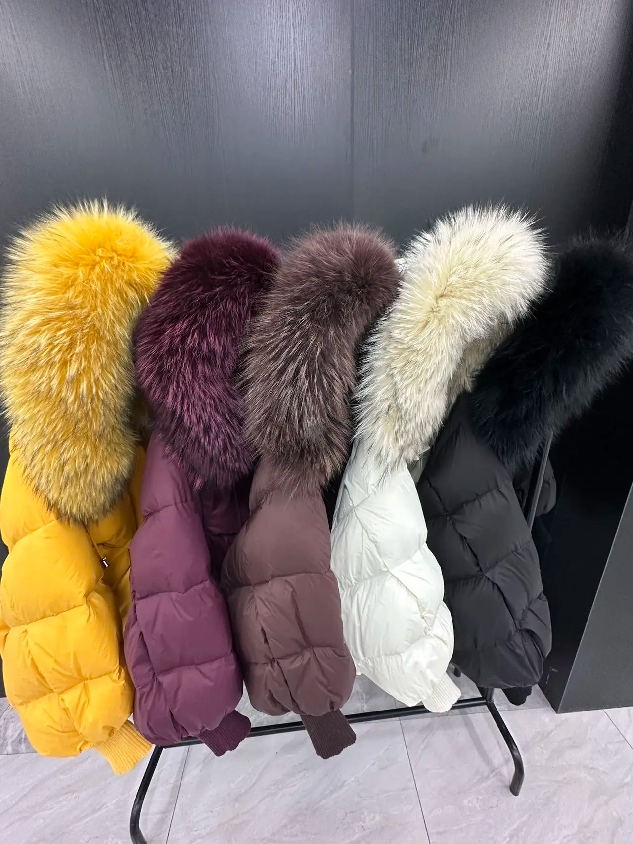 OFTBUY 2025 New Winter Large Real Fur Hooded Puffer Jacket Women Thicken Warm Knitted Sleeve Coat White Duck Down Mid Long Parka