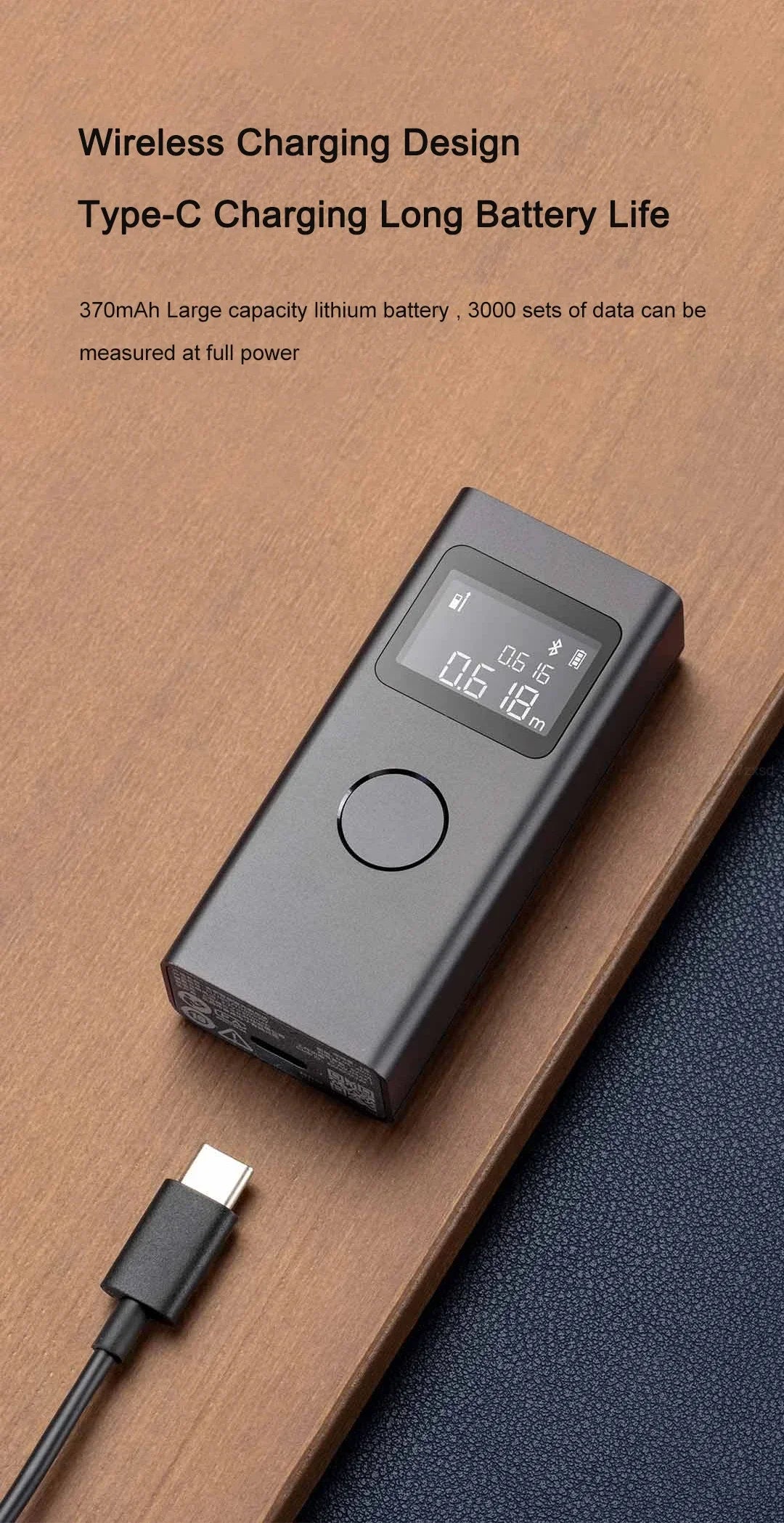 Xiaomi Mijia Smart Laser Range Finder Tape Measure Work with Mi Home APP Laser Rangefinder Distance Meter Digital Device Tools