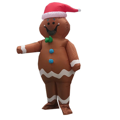 Christmas Inflatable Costume Santa Claus Snowman Gingerbread Tree Adult  Party Masquerade Role Play Holiday Gift