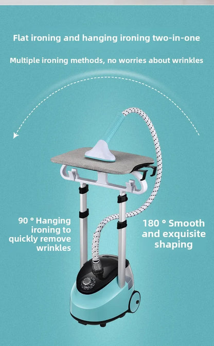 EU Handheld Double Rod Home Garment Steamer Equipment Standing Steam Iron Vertical Fast Heating Clothes Drying Ironing Machine