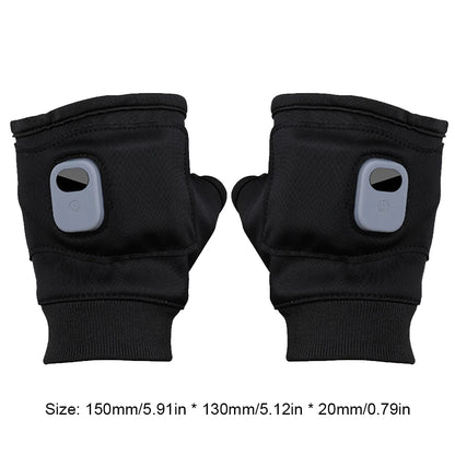 Touchscreen Heating Gloves Rechargeable Winter Warm USB Electric Heated Gloves Fingerless Hand Warmer Thermal for Skiing Gloves