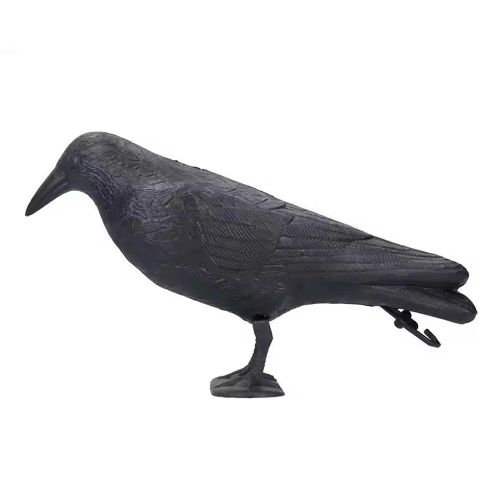 1PC Crow Decoration Simulation Plastic Crow Decoration With Footposts Courtyard Garden