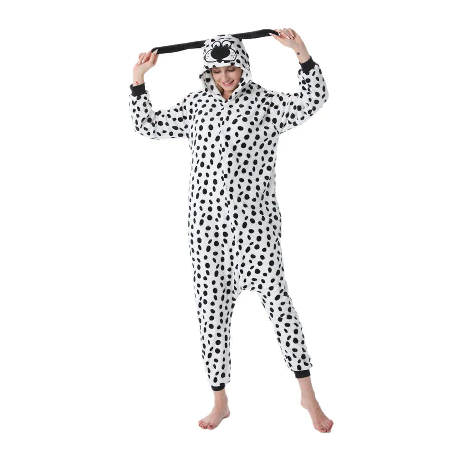 Animal Onesies Lion Tiger Leopard Wolf Fox Zebra Hippo Koala Bat Donkey Rabbit Chinchilla Frog Bee Penguin Dog Kigurumi Adult
