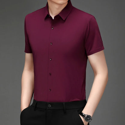 Men’s Ultra Stretch Short Sleeve Shirt – Breathable Business Casual