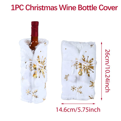 Christmas Wine Bottle Cover Merry Christmas Decorations For Home 2025 Navidad Noel Natal Ornaments Xmas Gift Happy New Year 2026