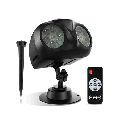2025 Upgraded LED Snowflake Projector Light 2-in-1 Outdoor Waterproof Christmas Halloween Decor with Snowfall Pattern Party Lamp