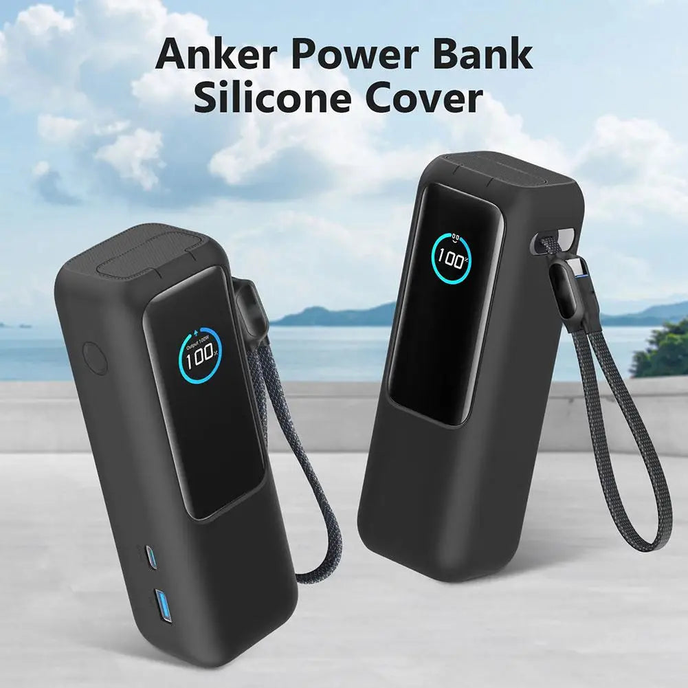 For Anker Zolo 165W Mobile Power Case 25000mAh Portable Travel Anti Drop Anti-scratch Silicone Full Protective Carrying Case