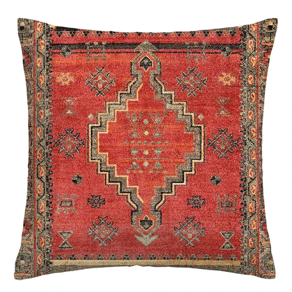 Moroccan ethnic cushion cover, short plush pillowcase 40x40 45x45 50x50 60x60, sofa decorative cushion cover, home decoration