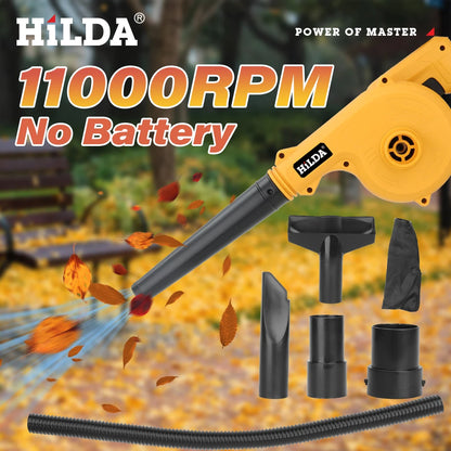 HILDA 18V Electric Air Blower 2IN 1Vacuum Cleaner Dust Computer Collector Cordless Handheld Power Tools For Makita No Battery