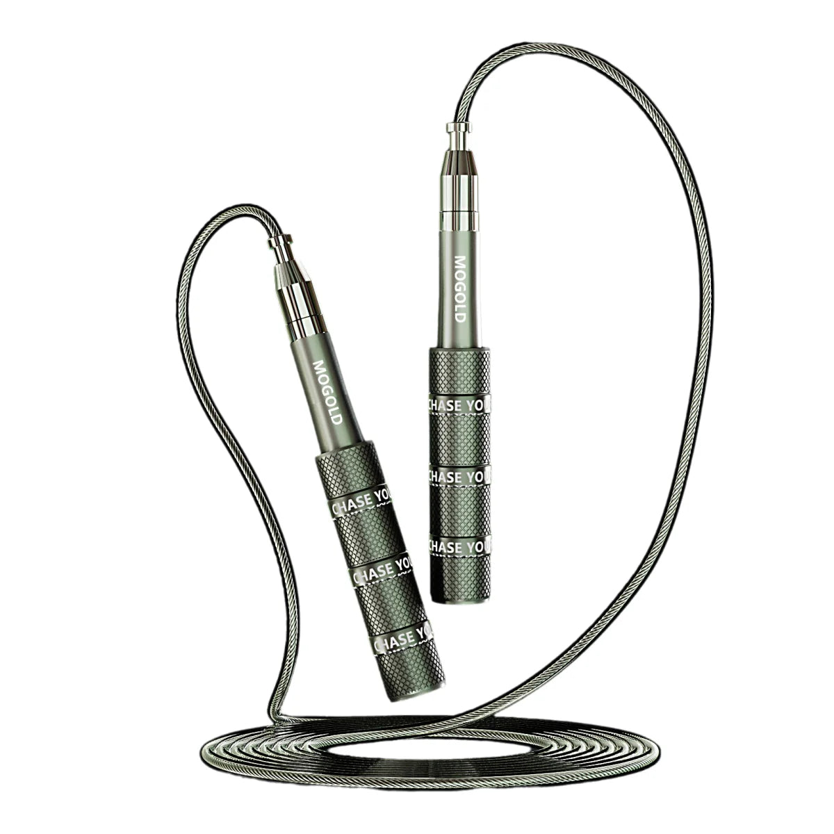 MOGOLD Telescopic Jump Rope – High-Speed Bearings, PVC Steel Cable & Light Case, Fitness Must-Have