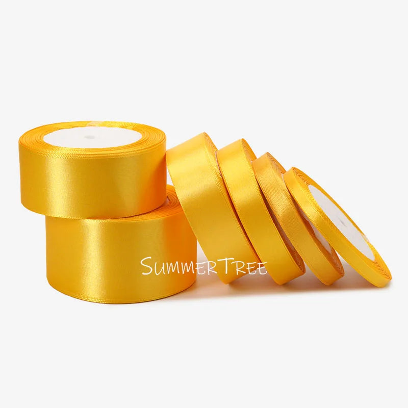 Satin Ribbon 25yards 6mm - 50mm Sash Gift Wrap Bow Handmade DIY Craft Halloween Christmas Wedding Birthday Party Decoration