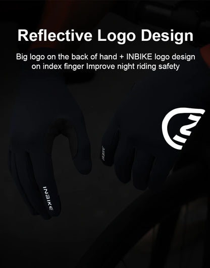 INBIKE Autumn Winter Thermal Bicycle Gloves Touch Screen Men Women MTB Road BikeGloves  Sports Fitness Outdoor Cycling Gloves