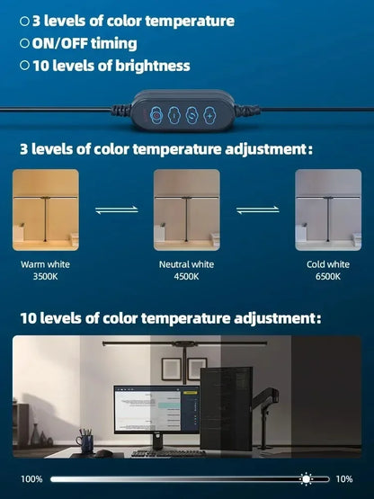 Double Single Head Led Clip Desk Lamp Dimmable Computer Table Lamps Monitor Light Architect Table Lamp for Office Reading Lights