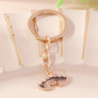 Aihua Gold Color Fashion Halloween Keychain Enamel Creepy Ghost Spider Mummy Pumpkin Keychains Keyring for Women Halloween Night