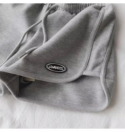 Women Casual Loose Drawstring Sports Shorts Elastic High Waist Fitness Running A-line Shorts Basic Yoga Wide Leg Trousers Summer