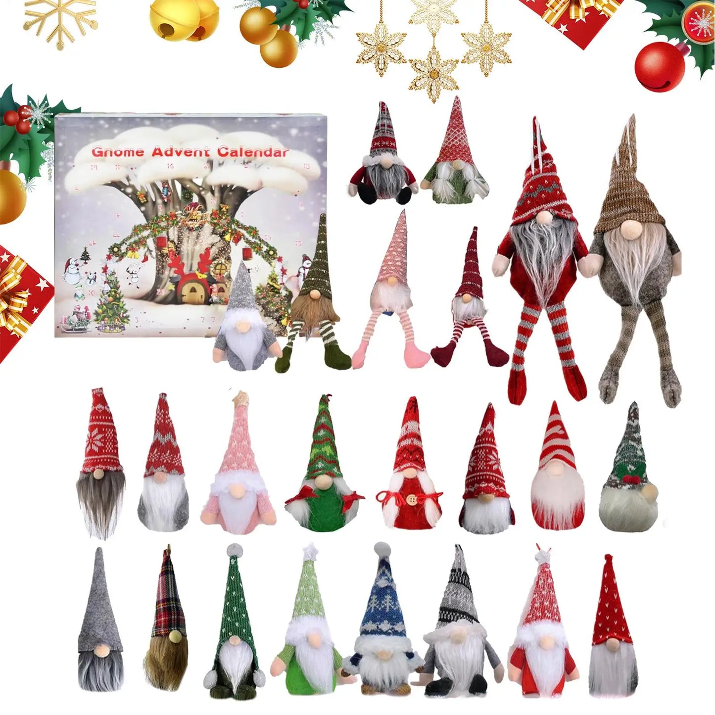 2025 new Christmas Advent Calendar 24 Day Christmas Gnome Advent Calendar Christmas Decor Calendar Gift