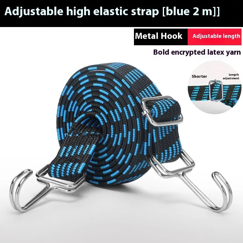 NewElastic Binding Tape Binding Tape Hook Elastic Rope Rubber Band Motorcycle Rear Shelf Bicycle Car Transportation Luggage Rope