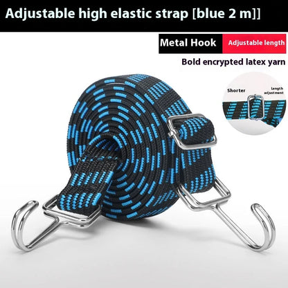 NewElastic Binding Tape Binding Tape Hook Elastic Rope Rubber Band Motorcycle Rear Shelf Bicycle Car Transportation Luggage Rope