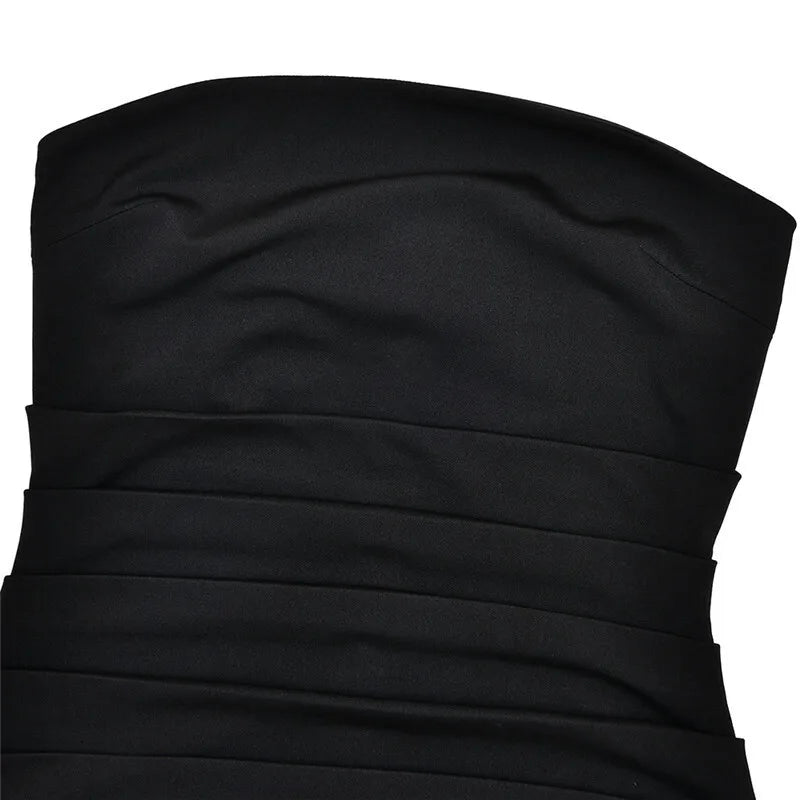 Mozision Scarf Collar Strapless Sexy Maxi Dress For Women Fashion Off-shoulder Backless Bodycon Club Party Long Dress Elegant