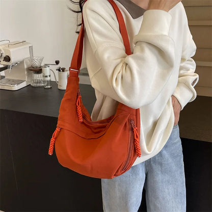 High-Capacity Nylon Crossbody Shoulder Bag for Women