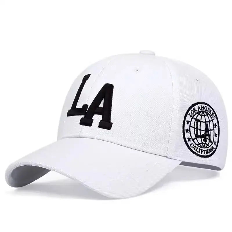 1pc Unisex LA Leter Embroidery Snapback Baseball Caps Spring and Autumn Outdoor Adjustable Casual Hats Sunscreen Hat