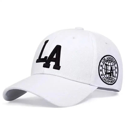 1pc Unisex LA Leter Embroidery Snapback Baseball Caps Spring and Autumn Outdoor Adjustable Casual Hats Sunscreen Hat