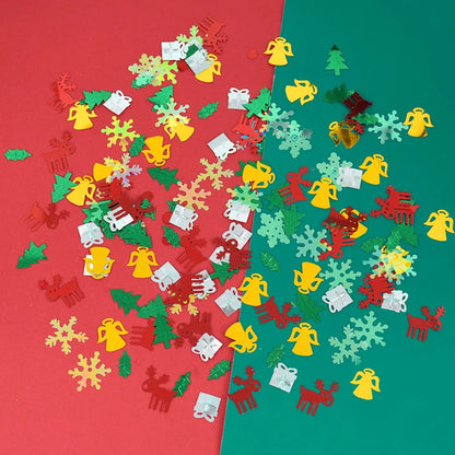 15g/bag Christmas Sequin Confetti Xmas Tree Snowflake Table Confetti 2024 Christmas Party Decoration for Home 2025 New Year Gift